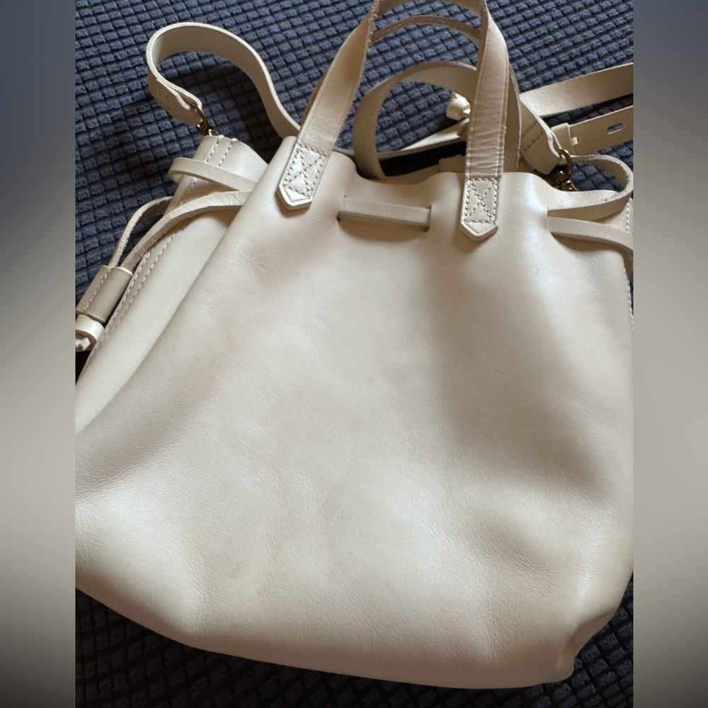 Madewell Elegant Cream leather Shoulder Bag NWT - Picture 7 of 10